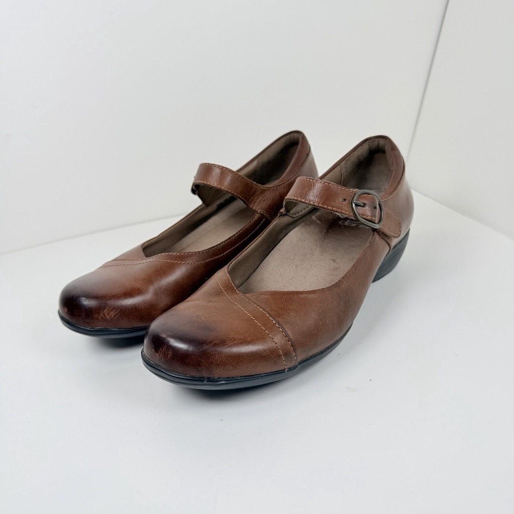 Dansko Fawna 5501-690200 Women's Brown Leather Mary Jane Size 38 US 7.5-8